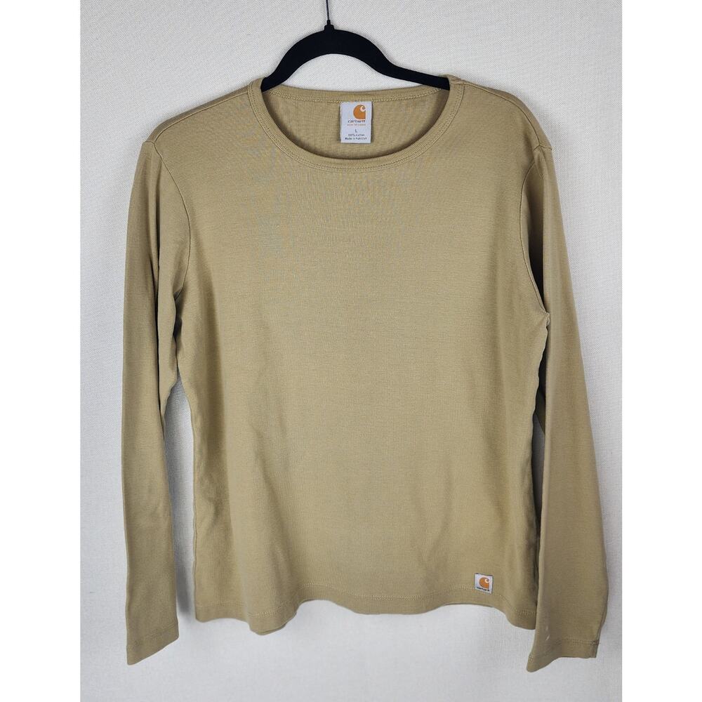 Carhartt Top Womens L 100% Cotton long sleeve Gorpcore loungewear cozycore